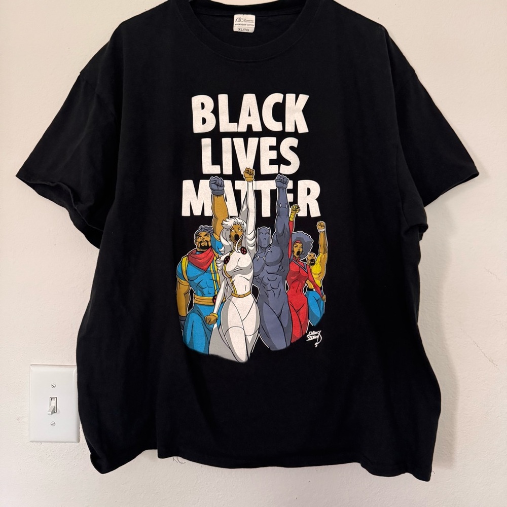 Black Lives Matter Marvel Heroes Graphic Tee ATC Size XL